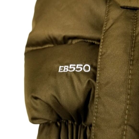 EDDIE BAUER Quilted Down StormRepel DWR Cargo Puffer Parka Jacket Small Gorpcore - Picture 4 of 10